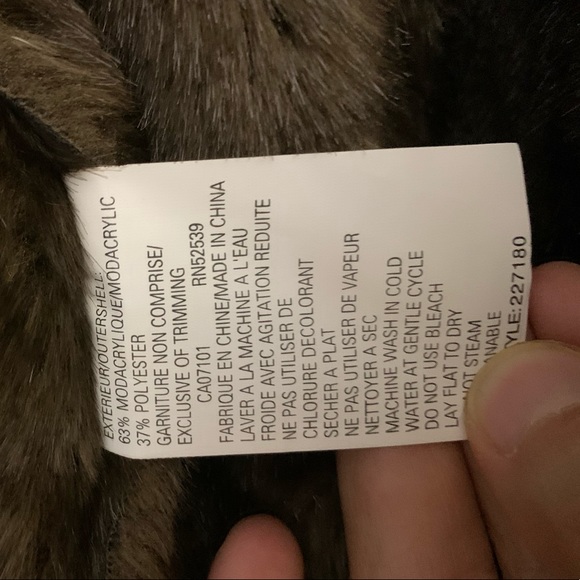 Utex Design Brown Full Length Faux Fur Lined Winter Coat - Picture 4 of 9